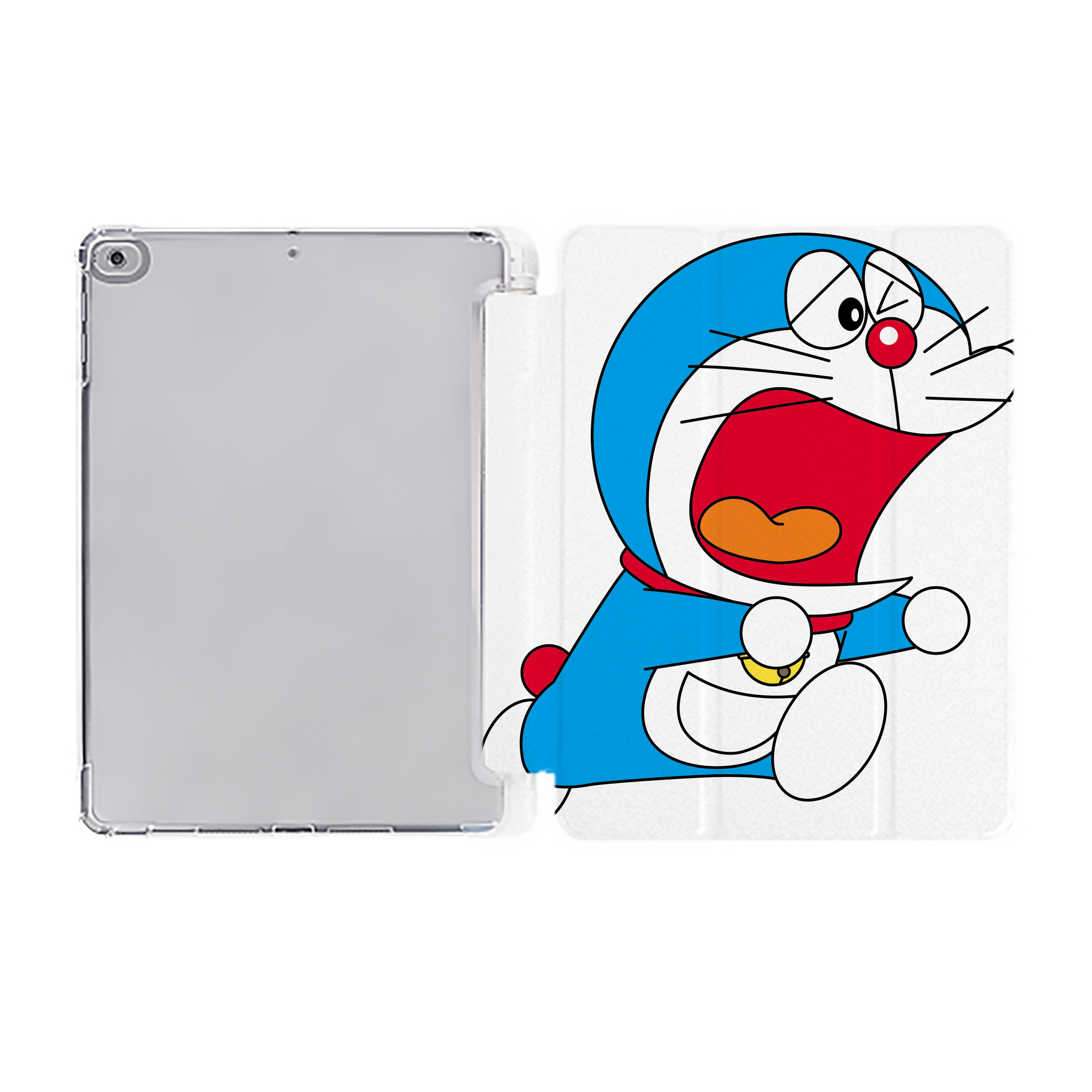 （画像用） ドラえもん Doraemon IPad ケース ペン収納付き 三つ折りスタンド PUレザー×シリコン 対応機種9.5/10.5/10.9インチ